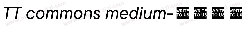 TT commons medium字体转换
